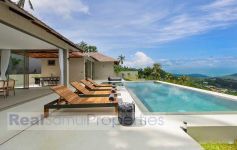 Single-Level Bali-Style 4-Bed Ocean View Villa, Bo Phut - North-East Samui